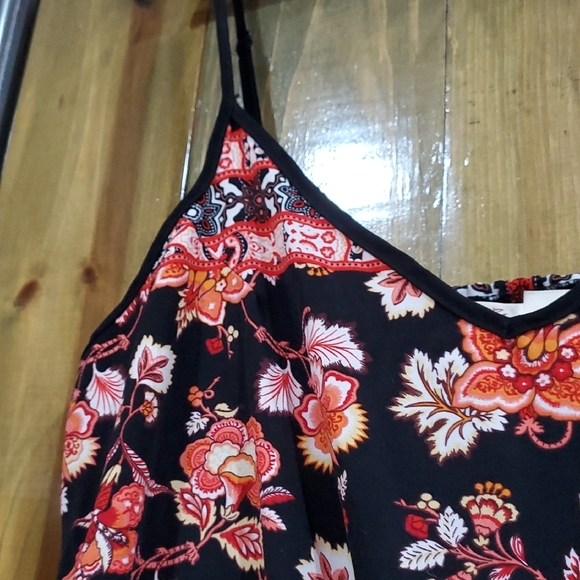 Liberty Love Black and Red Jumpsuit Romper Adjustable Straps - Picture 3 of 12